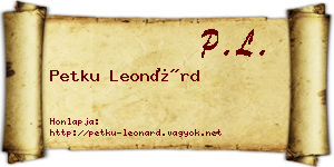Petku Leonárd névjegykártya